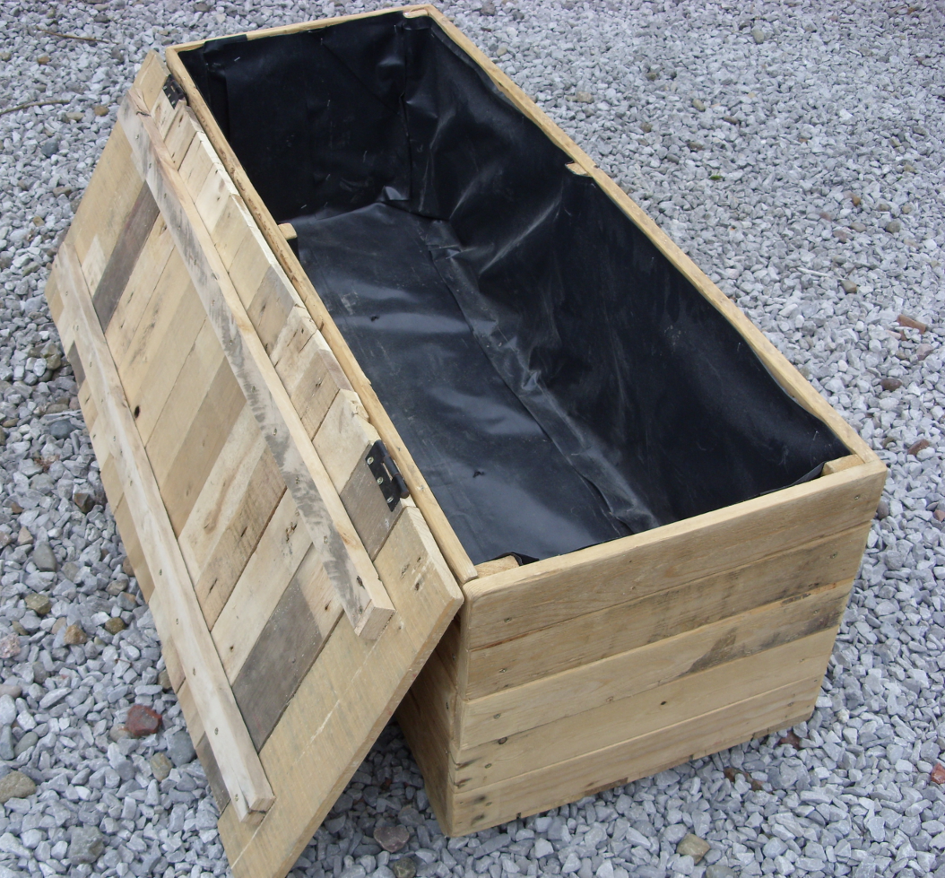 Pallet Tool Box Storage Unit with Hinged Lid