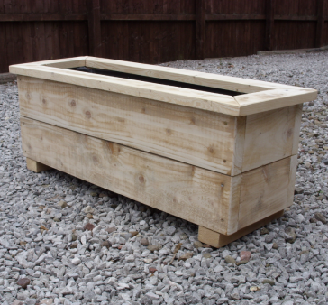 2 Plank High Horizontal Large Planter