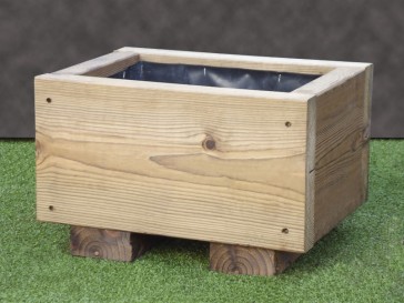 Plain Rustic Wooden Planter 420