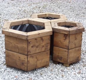 Set of 3 Hexagonal Planters