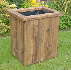 Deep Rustic Large Wooden Planter 750 - Tall